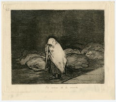 Antique "Las camas de la muerte" etching - Plate 62