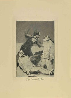 Used Las Chinchillas - Etching and and Aquatint by Francisco Goya - 1881