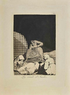 Gravure de Francisco Goya - Las Rinde el Sueno - 1881