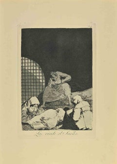 Gravure de Francisco Goya - Las Rinde El Sueno - 1881