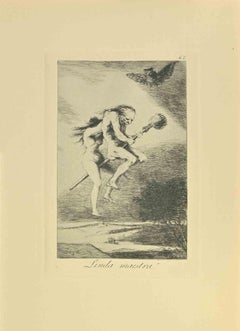 Linda Maestra - Etching and and Aquatint by Francisco Goya - 1881