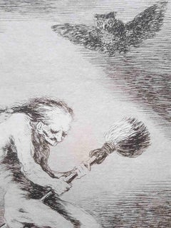 Linda Maestra from Los Caprichos - Original Etching by Francisco Goya - 1799