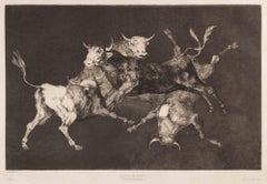 Lluvia de Toros - Etching and and Aquatint by Francisco Goya - 1877 (1815)