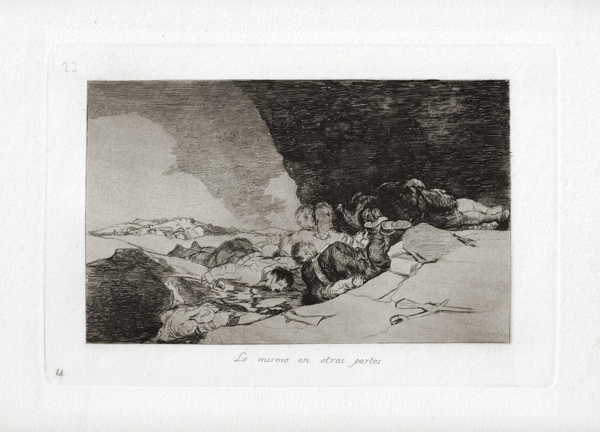 Lo Mismo en Otras Partes   -  Etching by Francisco Goya - 1863