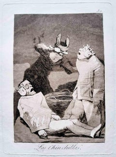 Los Chinchillas  - Original Etching by Francisco Goya - 1799