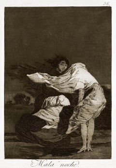 Mala Noche - Origina Etching by Francisco Goya - 1868