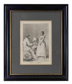 Mejor ed Holgar - Etching by Francisco Goya - 1855 ca