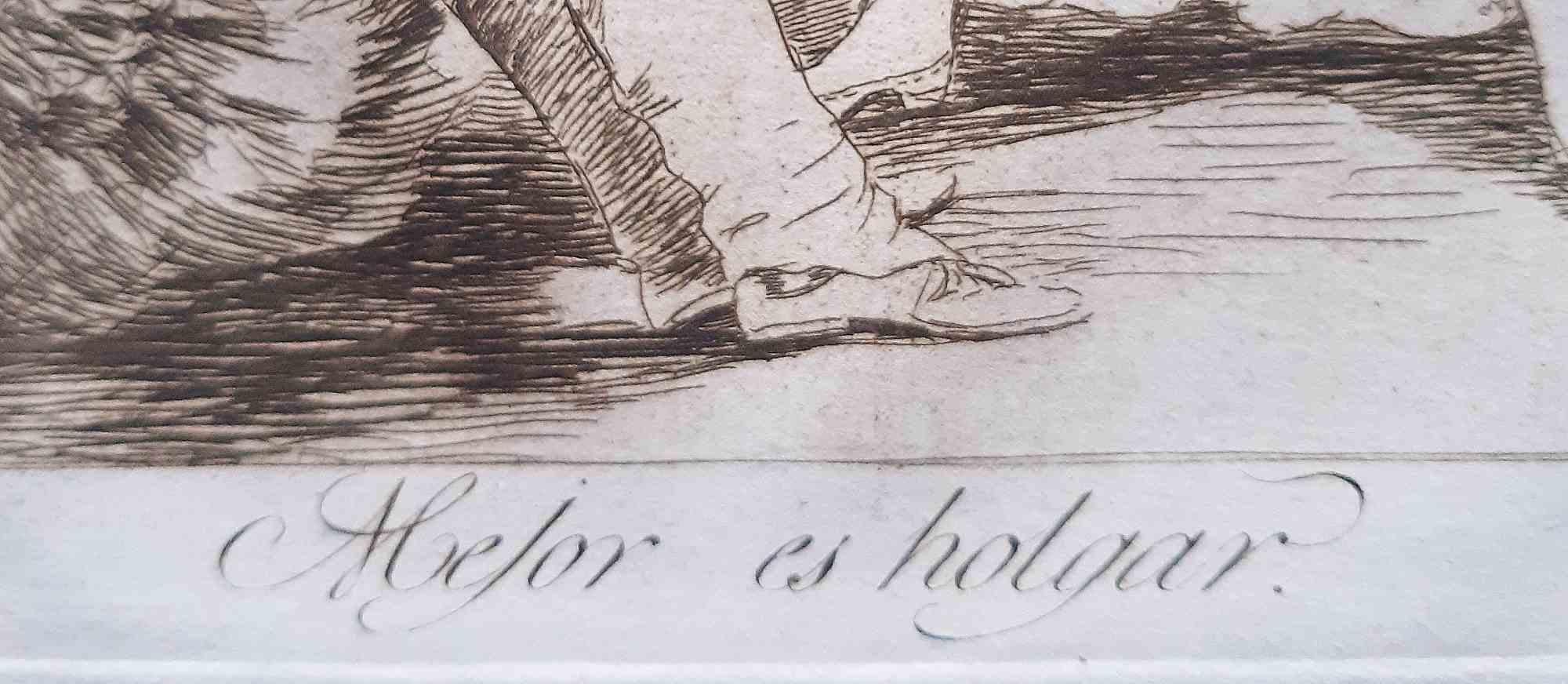Gravure de Francisco Goya pour Mejor es Holgar de Los Caprichos, 1799 en vente 1