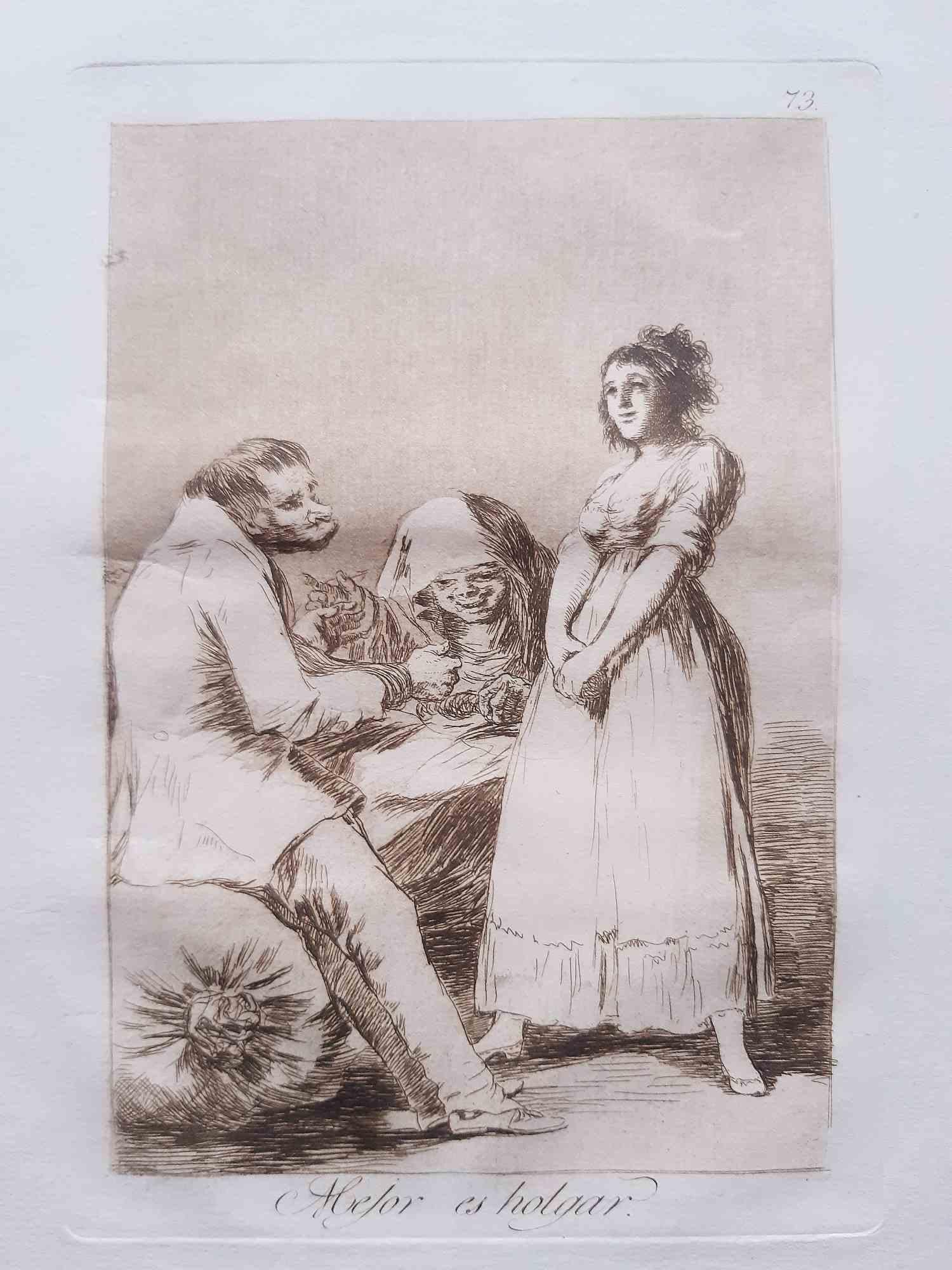 Gravure de Francisco Goya pour Mejor es Holgar de Los Caprichos, 1799 en vente 2