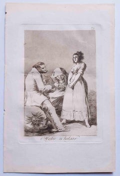 Mejor es Holgar aus Los Caprichos – Radierung von Francisco Goya – 1799