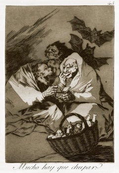 Mucho hay que Chupar   - Origina Etching and Aquatint by Francisco Goya - 1869