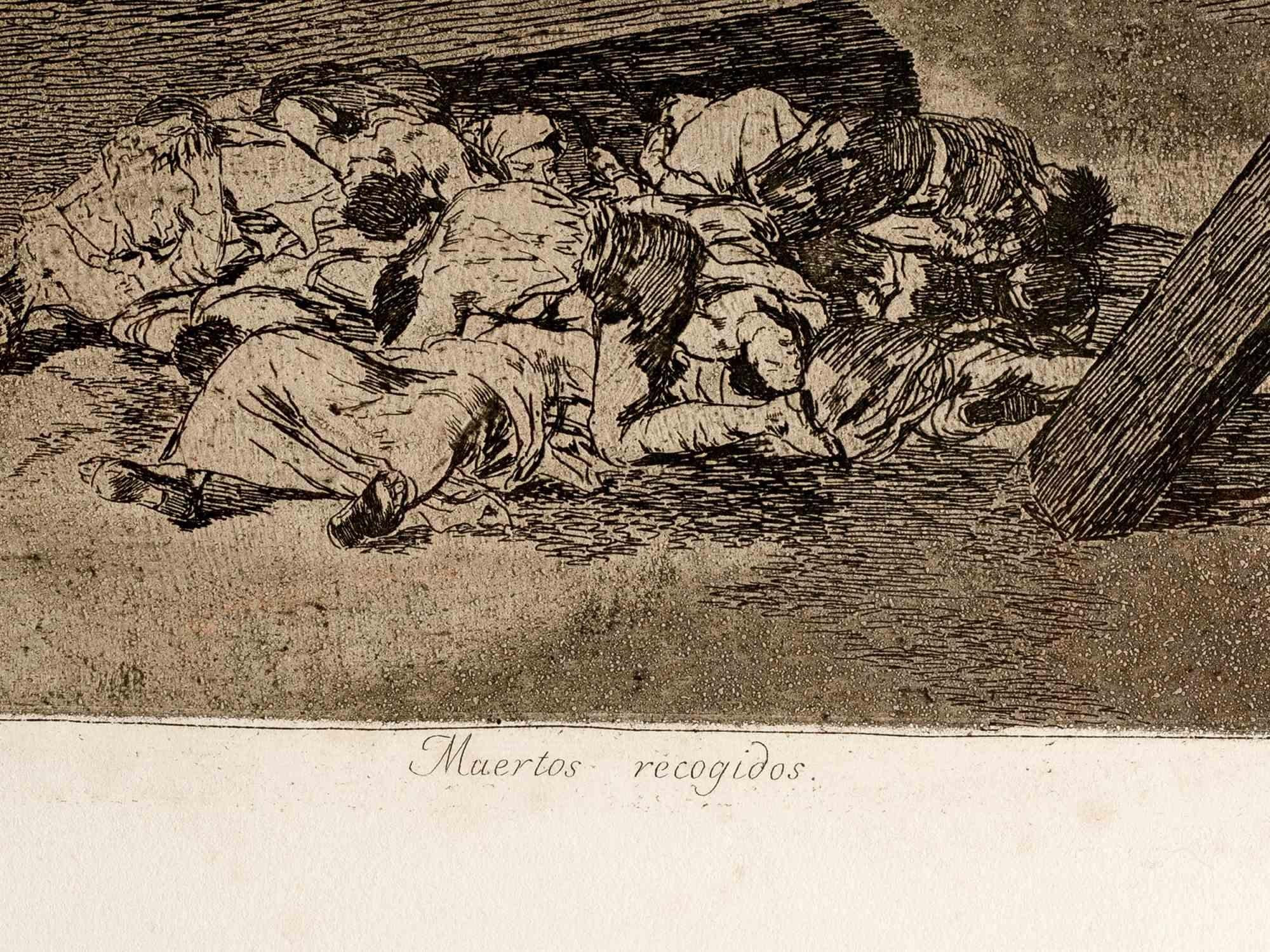 Gravure de Francisco Goya pour Muertos recogidos, 1863 en vente 1