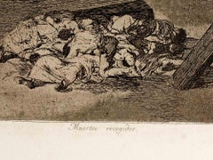 Muertos recogidos - Etching by Francisco Goya - 1863