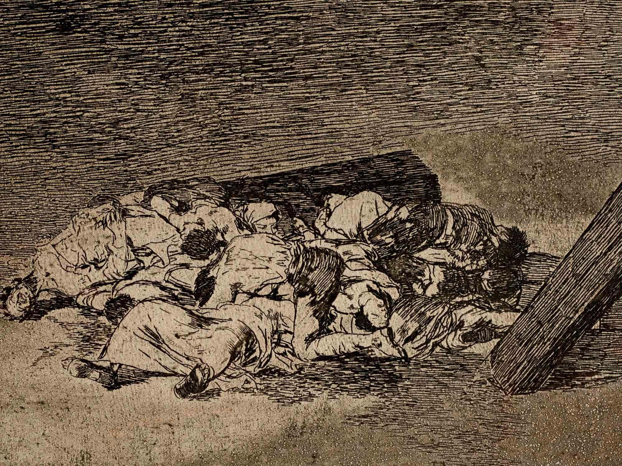 Gravure de Francisco Goya pour Muertos recogidos, 1863 en vente 2