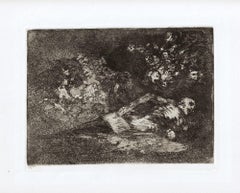 Nada. Ello dirá - Original Etching by Francisco Goya - 1863