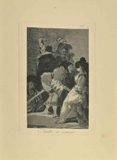 Antique Nadie se Conoce - Etching and and Aquatint by Francisco Goya - 1881