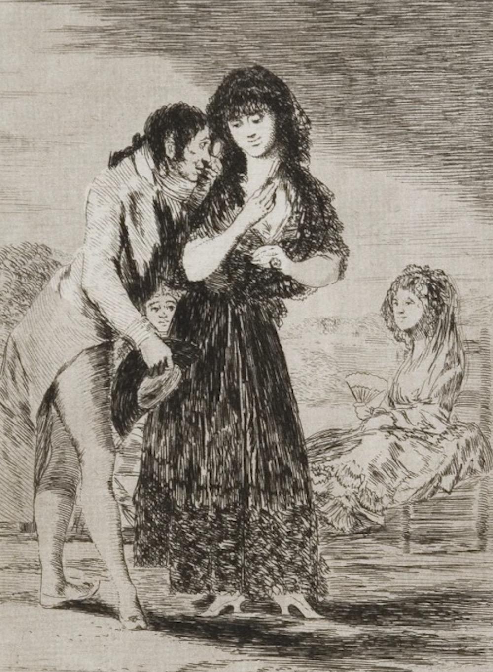 Ni Asi la Distingue – Radierung von Francisco Goya – 1799 im Angebot 1