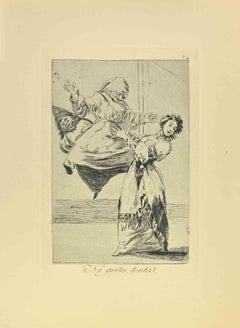No Grites, Tonta - Etching by Francisco Goya - 1881