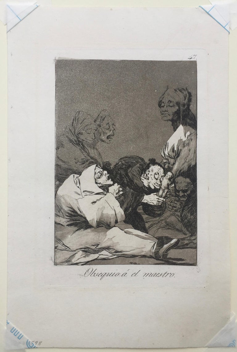 OBSEQUIO á el MAESTRO (‘A gift for the master’)  - Old Masters Print by Francisco Goya