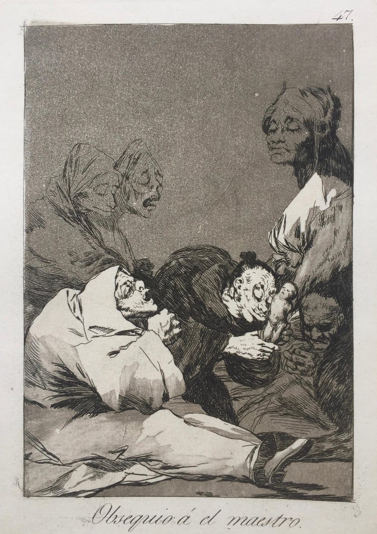 Francisco Goya Figurative Print - OBSEQUIO á el MAESTRO (‘A gift for the master’) 