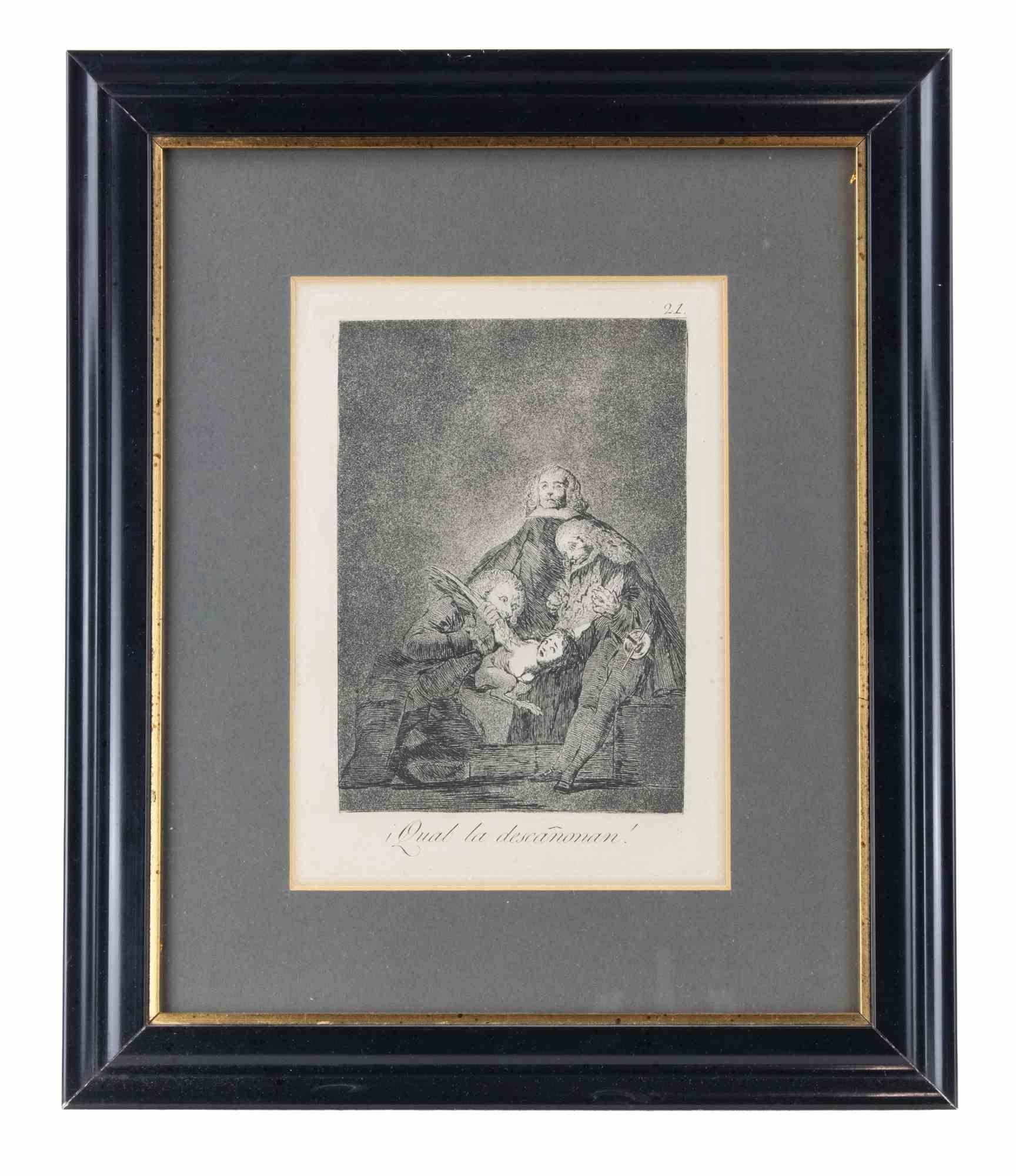 Qual la Descanonan! - Etching by Francisco Goya - 1855 ca For Sale 1
