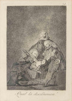 Qual la Descanonan! - Acquaforte di Francisco Goya - 1855 ca.