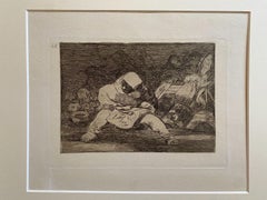 Que Locura -  Etching by Francisco Goya - 1863