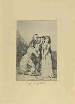 Antique Que Sacrificio - Etching and and Aquatint by Francisco Goya - 1881