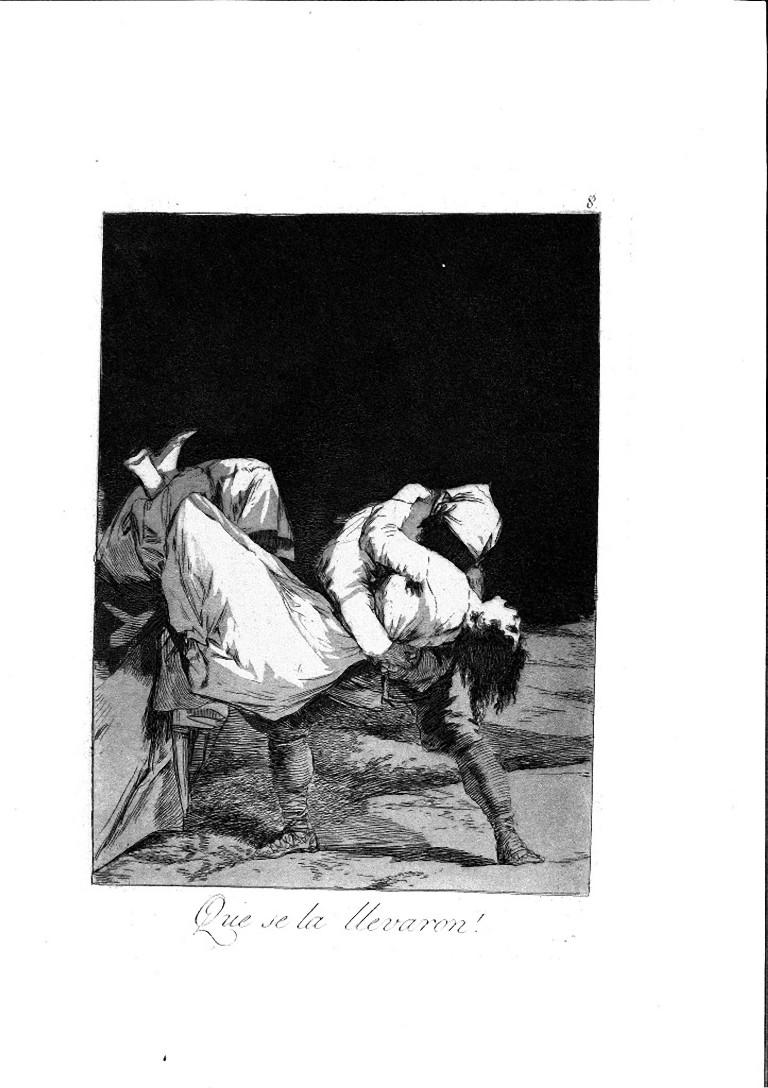 Que se la Llevaron! - Radierung von Francisco Goya - 1799