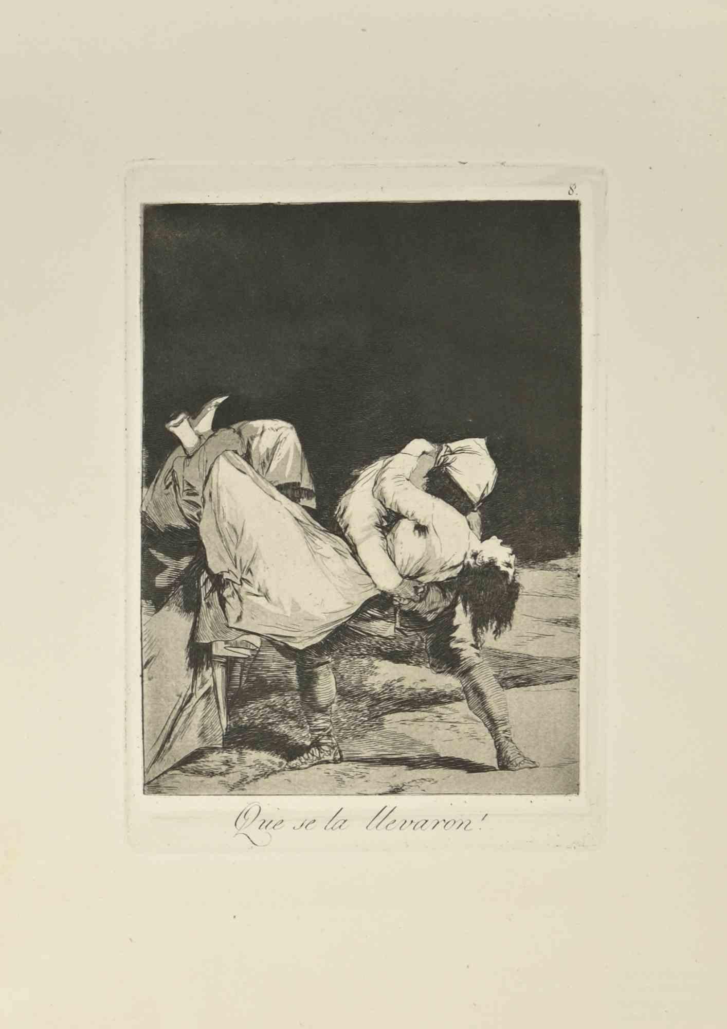 Que se a llevaron! is an artwork realized by Francisco Goya.

Etching cm. 20.5x13.

From Los Caprichos, Third Edition by Calcografia Cameral, 1868. 

Ref. Delteil 45; Harris 43.

Good condition.


