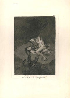 Quien lo Creyera! - Original Etching and Aquatint by Francisco Goya - 1799