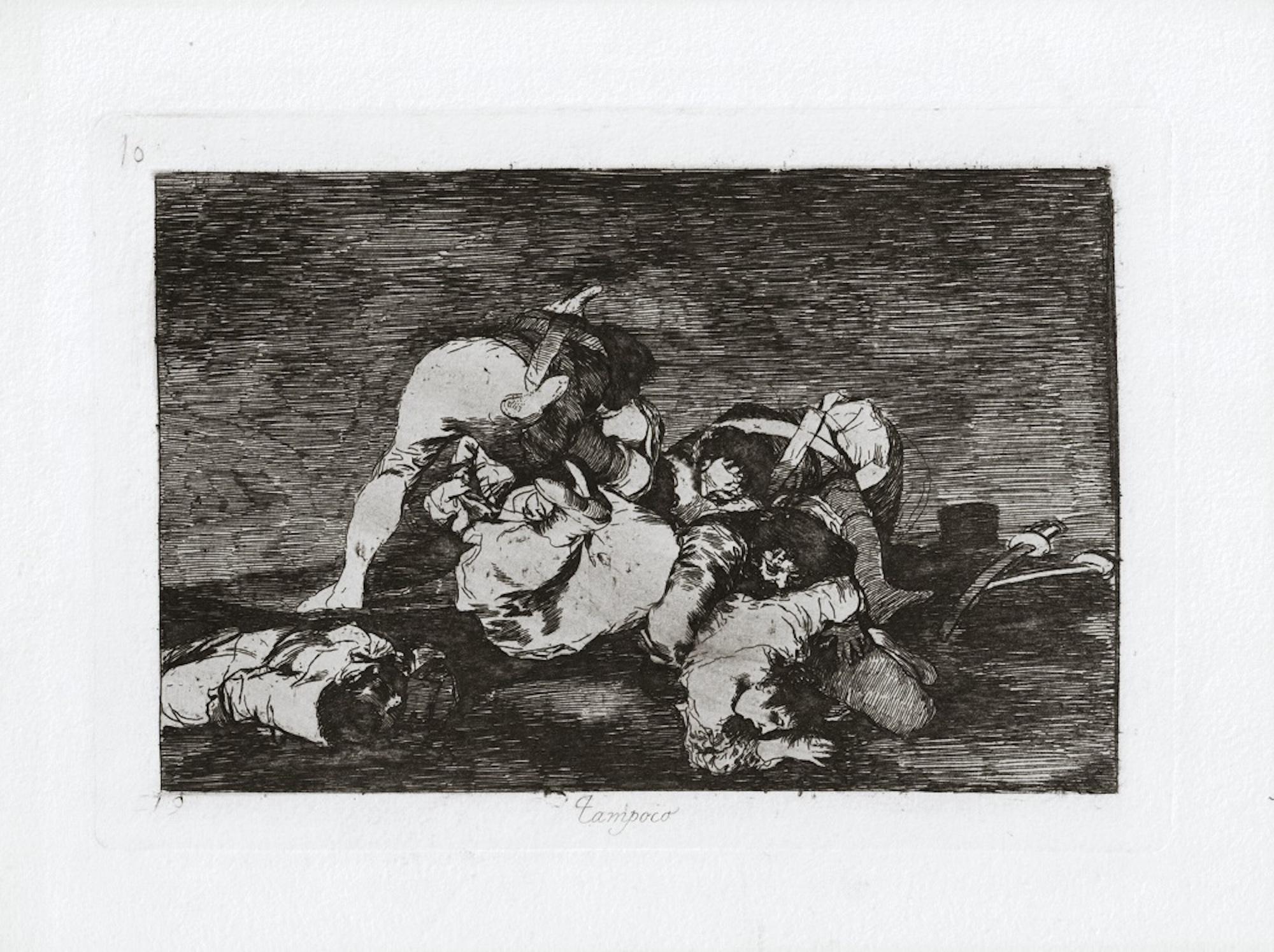 Tampoco   - Etching by Francisco Goya - 1863
