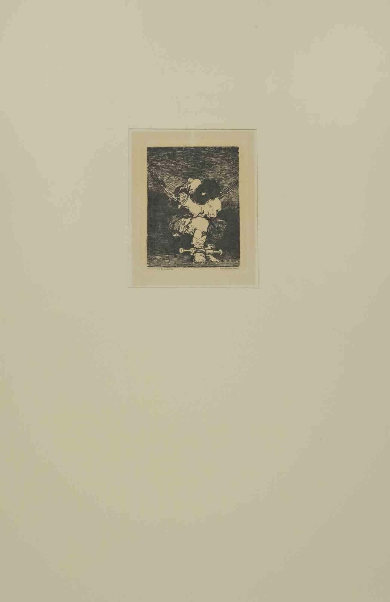 Tan Bárbara la Seguridad Como el Delito - Etching after Francisco Goya - 1881 For Sale 1