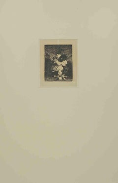 Tan Bárbara la Seguridad Como el Delito - Etching after Francisco Goya - 1881