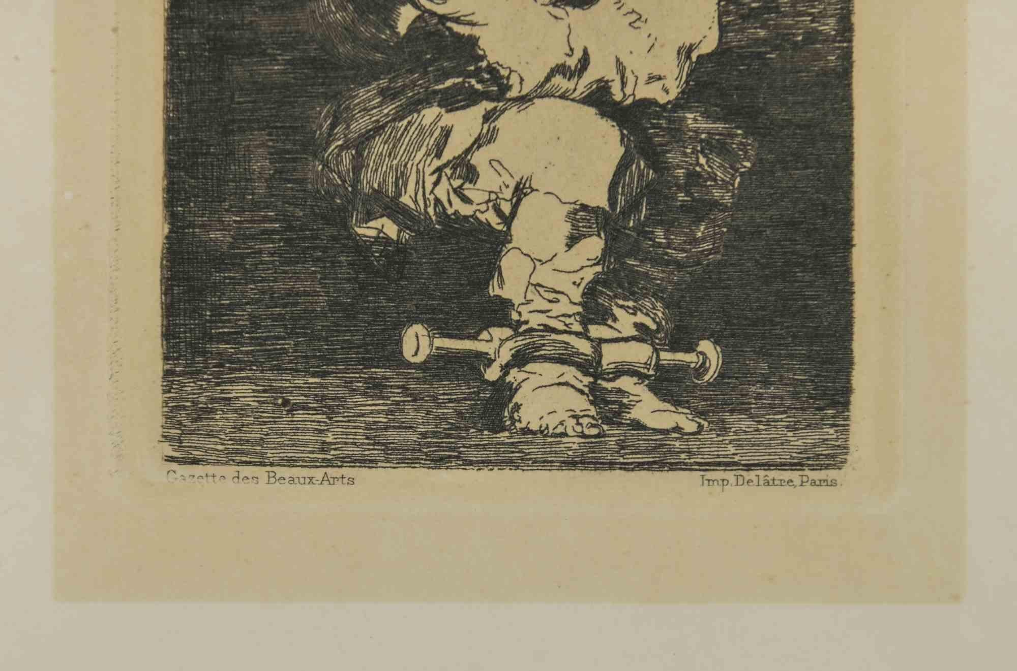 Tan Bárbara la Seguridad Como el Delito - Etching after Francisco Goya - 1881 For Sale 2