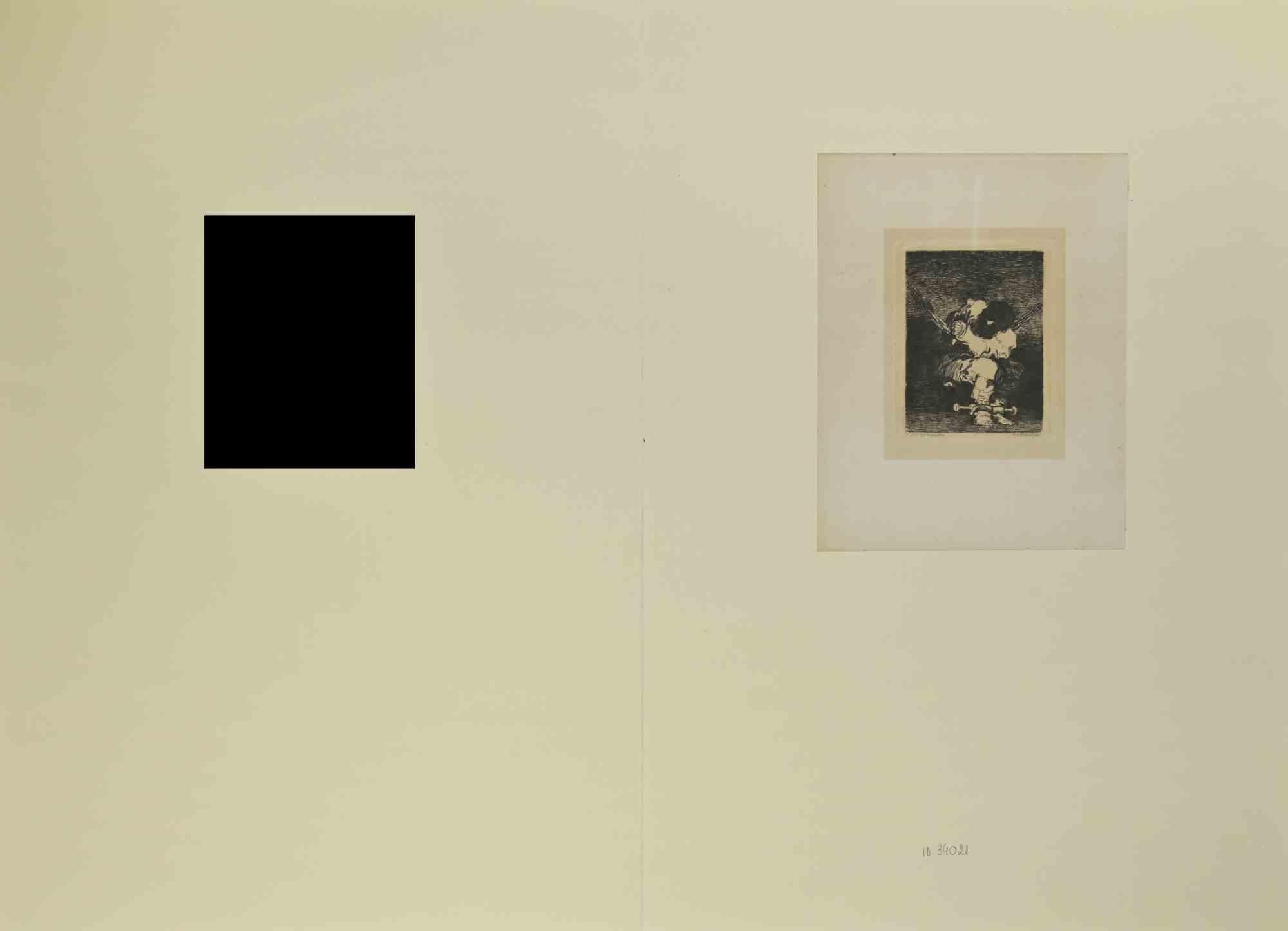 Tan Bárbara la Seguridad Como el Delito - Etching after Francisco Goya - 1881 For Sale 3