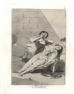Tantalo - Original Etching and Aquatint by Francisco Goya - 1868