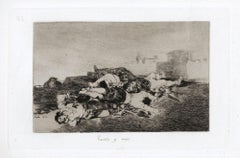 Antique Tanto y mas   - Original Etching by Francisco Goya - 1863