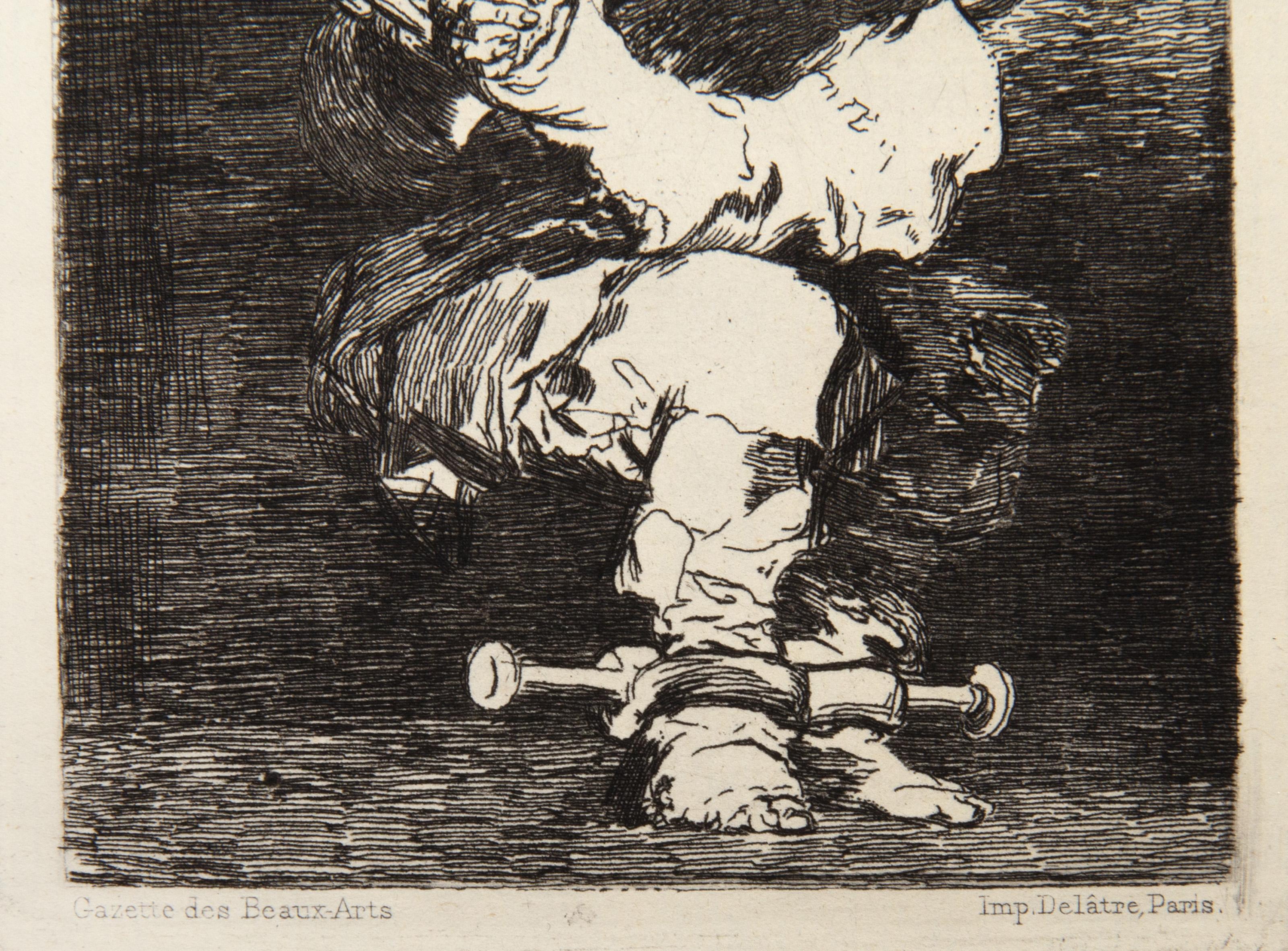  Francisco de Goya, Espagnol (1746 - 1828) - La garde est aussi barbare que le crime, Année : circa 1810, Médium : Gravure et burin sur papier vergé crème, Taille de l'image : 3.75 x 3 pouces, Format : 9 x 6.5 in. (22.86 x 16.51 cm), Imprimeur :