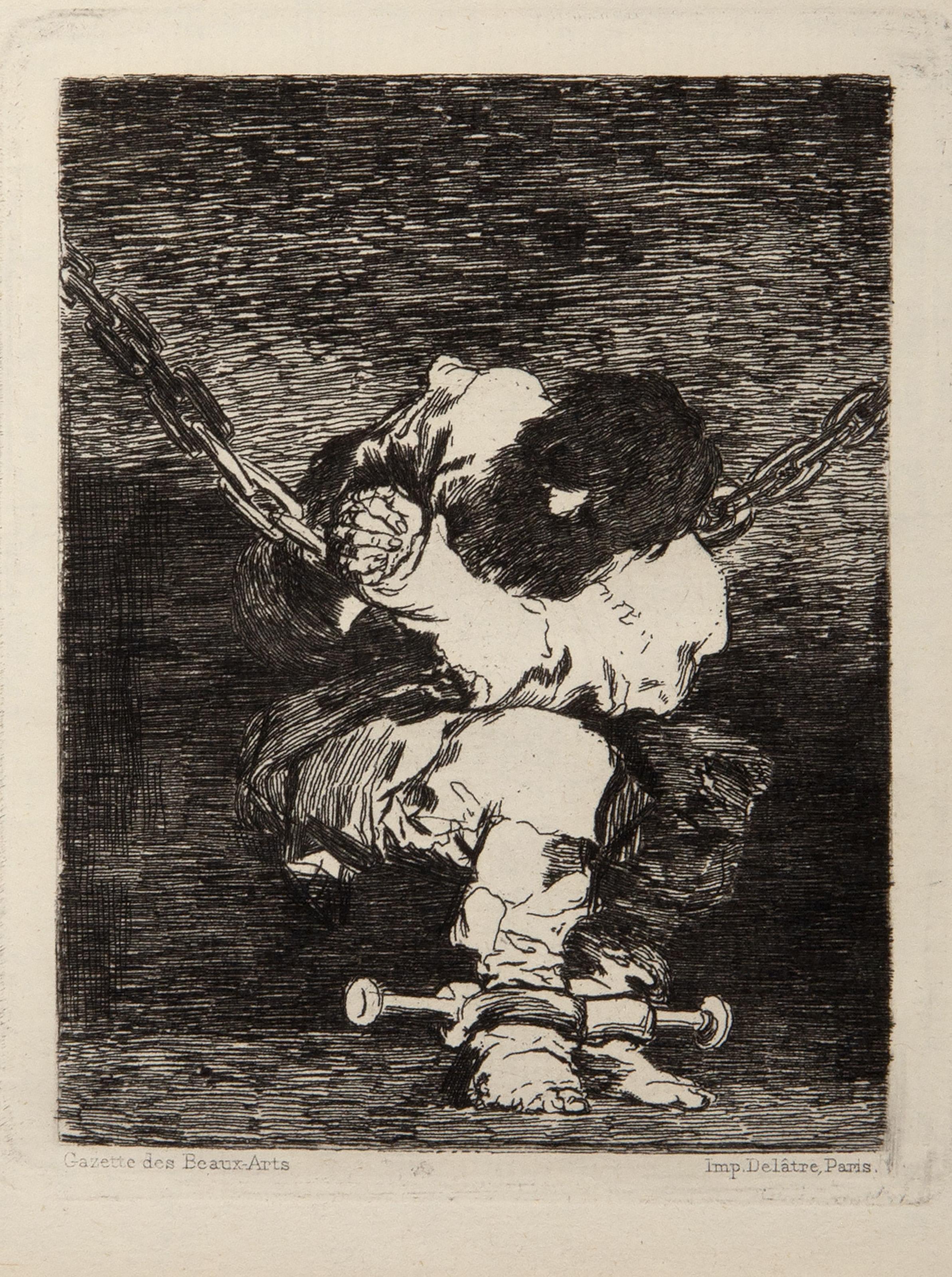 The Custody est aussi Barbarous que la Crimine, eau-forte et gravure de Francisco de Goya - Print de Francisco Goya