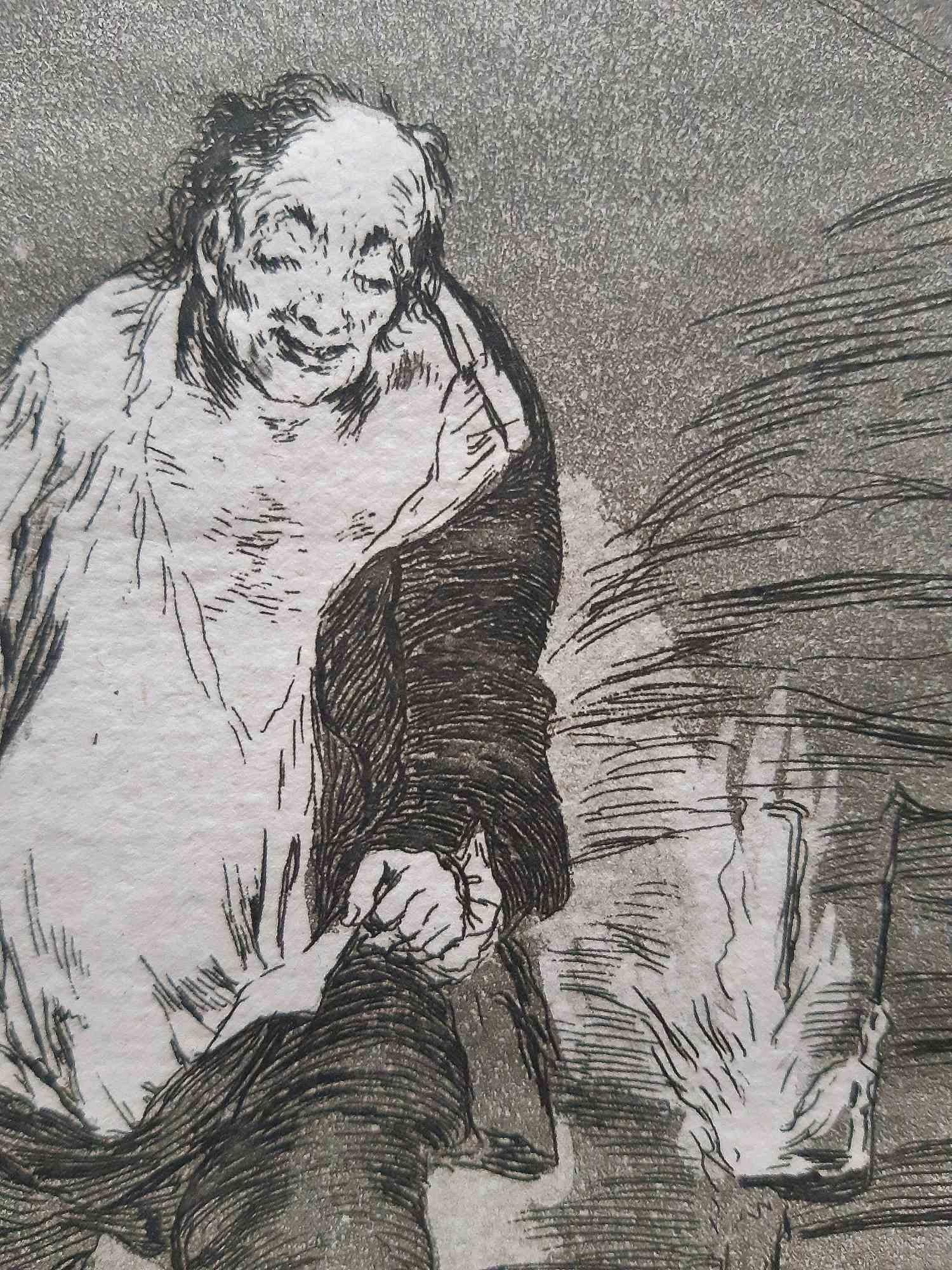 Y se le Quema la Casa – Radierung von Francisco Goya – 1799 im Angebot 1