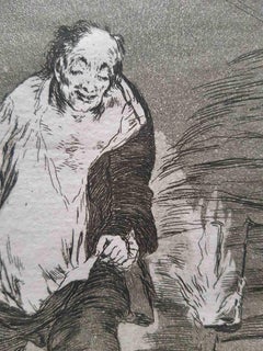 Y se le Quema la Casa – Radierung von Francisco Goya – 1799