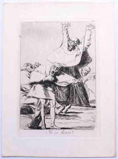 Ya es hora from Los Caprichos - original Etching by Francisco Goya - 1878
