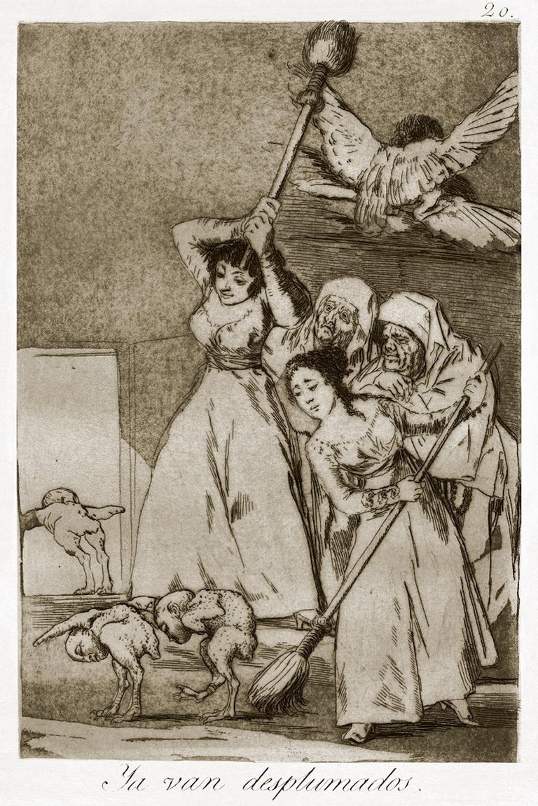 Francisco Goya - Ya van Desplumados - Original Etching by Francisco