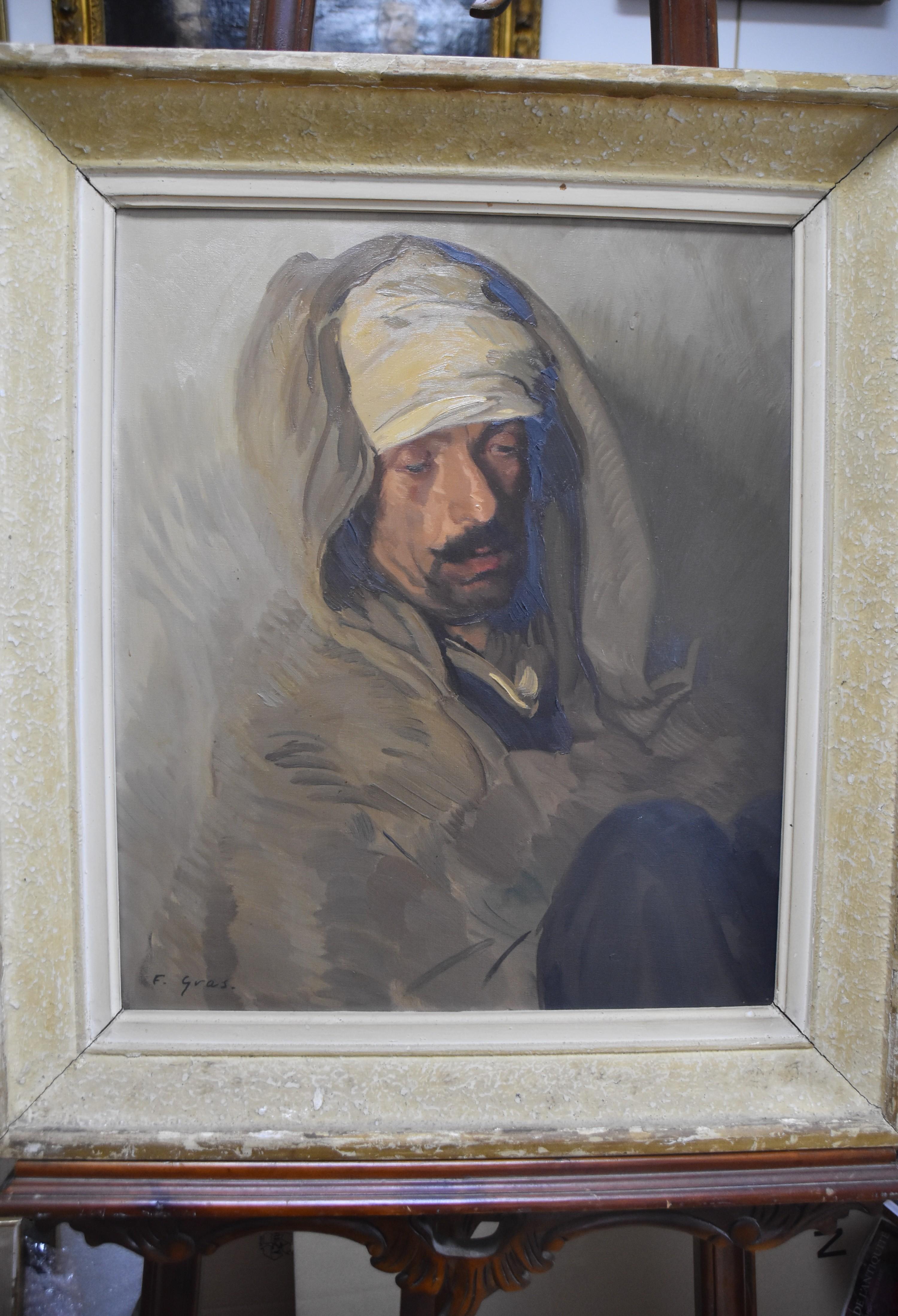Francisco Gras (1897-1951) Portrait of a Kabyle, oil on canvas, signed 4