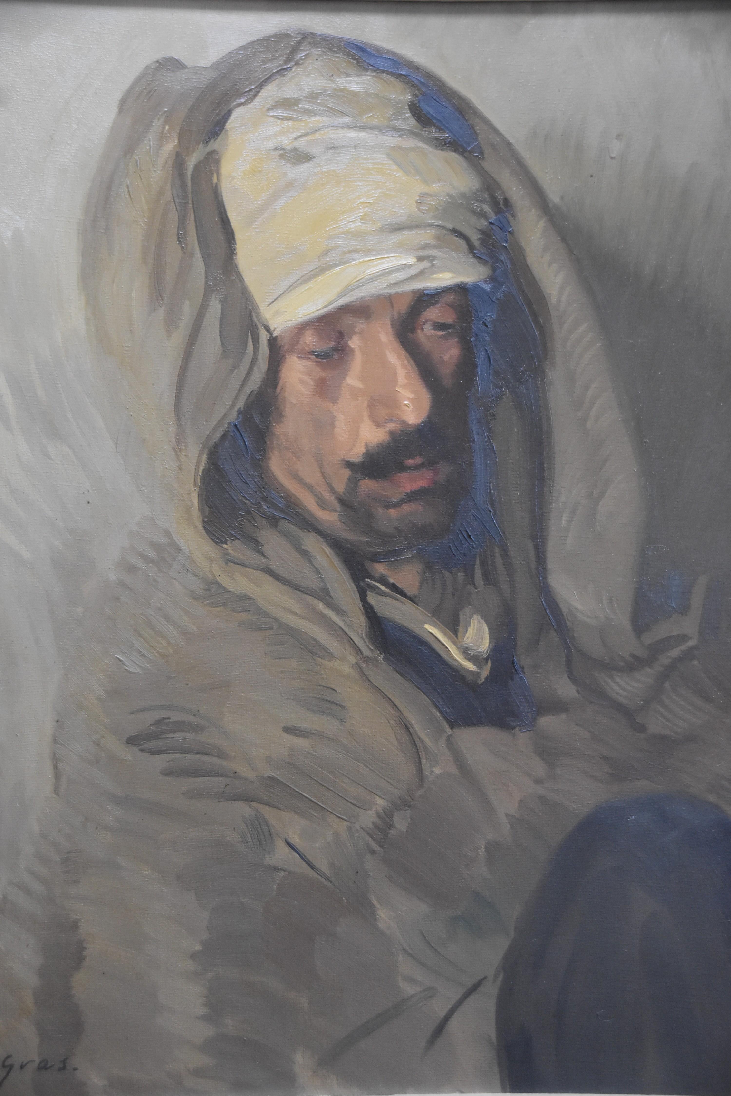 Francisco Gras (1897-1951) Portrait of a Kabyle, oil on canvas, signed 5