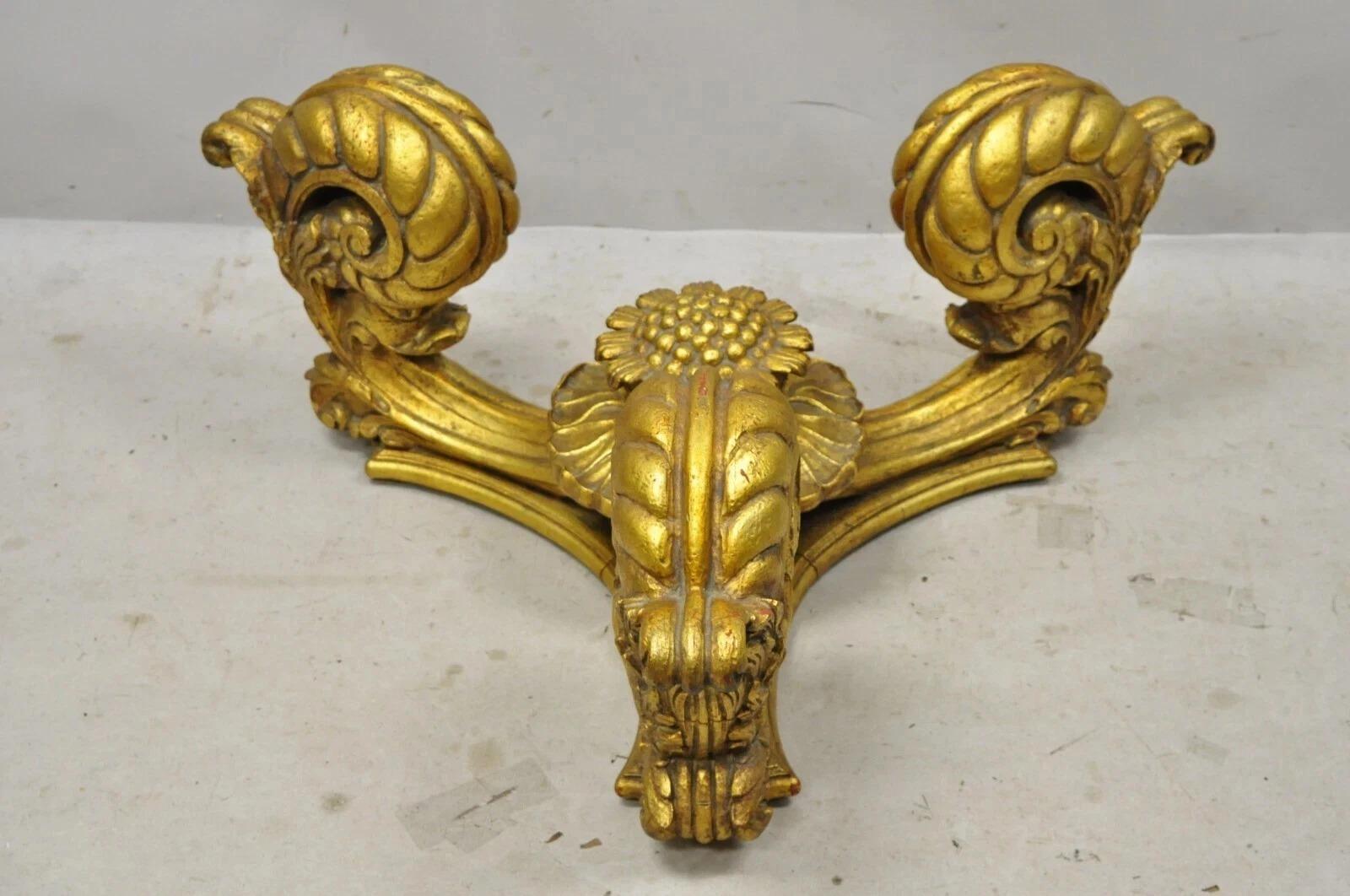 Table basse en bois doré Francisco Hurtado Italian Spanish Hollywood Regency Gold Giltwood en vente 4