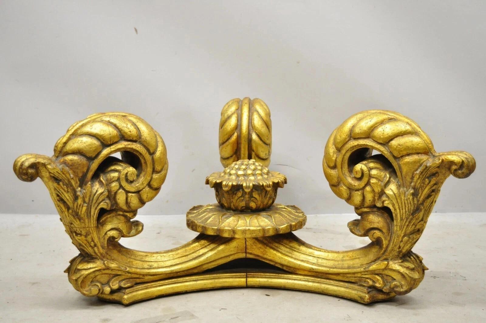 Table basse en bois doré Francisco Hurtado Italian Spanish Hollywood Regency Gold Giltwood en vente 3