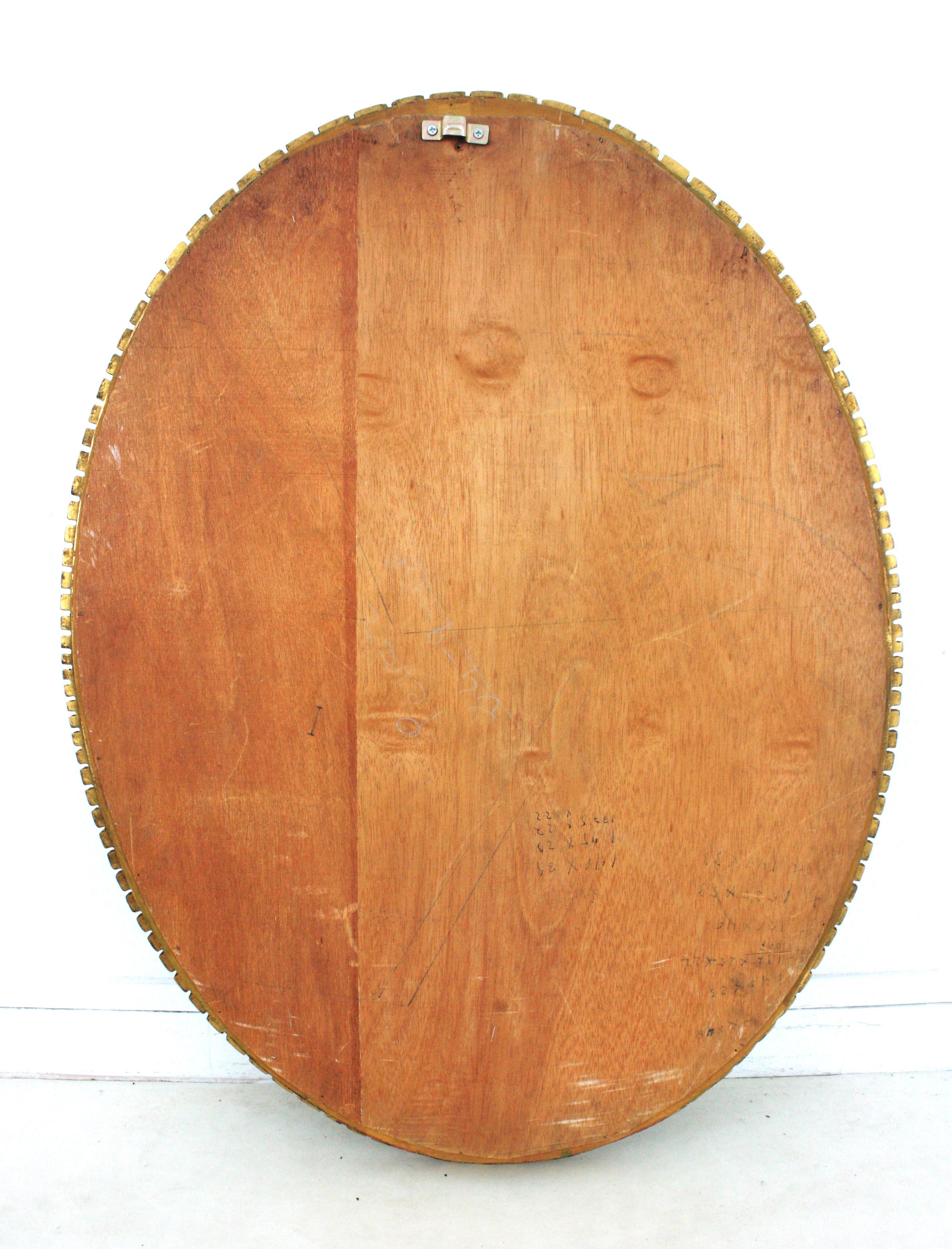 Miroir ovale festonné Francisco Hurtado en vente 3