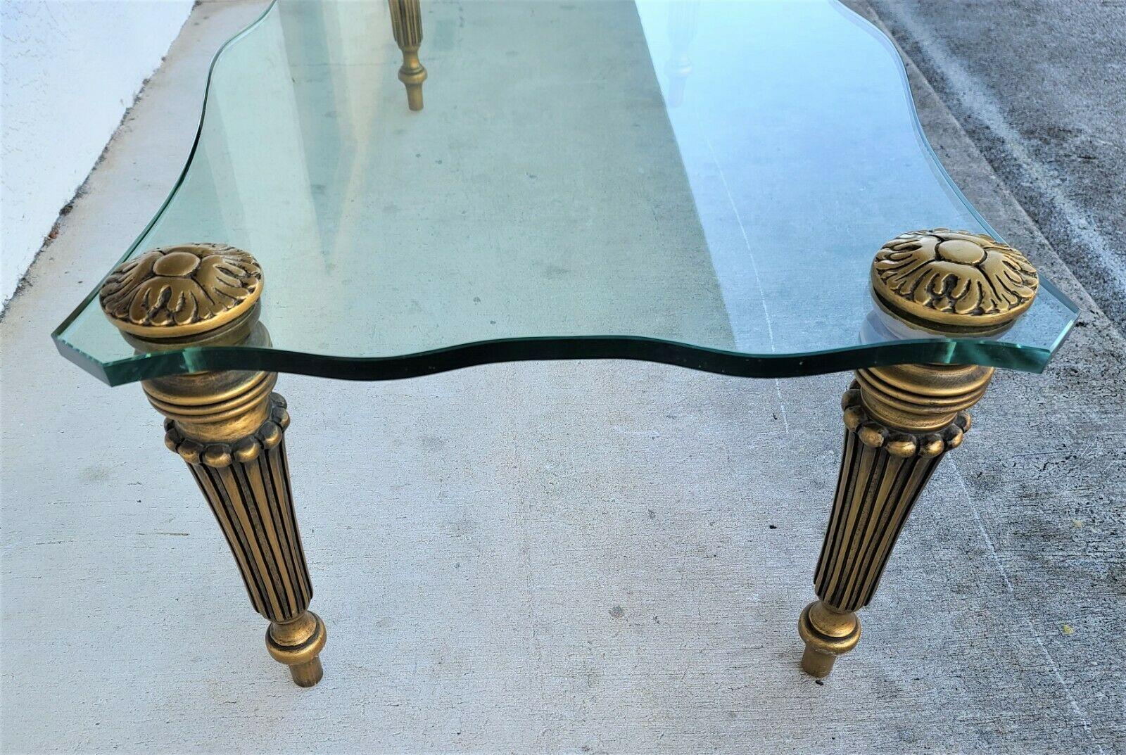 Table basse sculpturale en verre Hollywood Regency de style Francisco Hurtado en vente 2